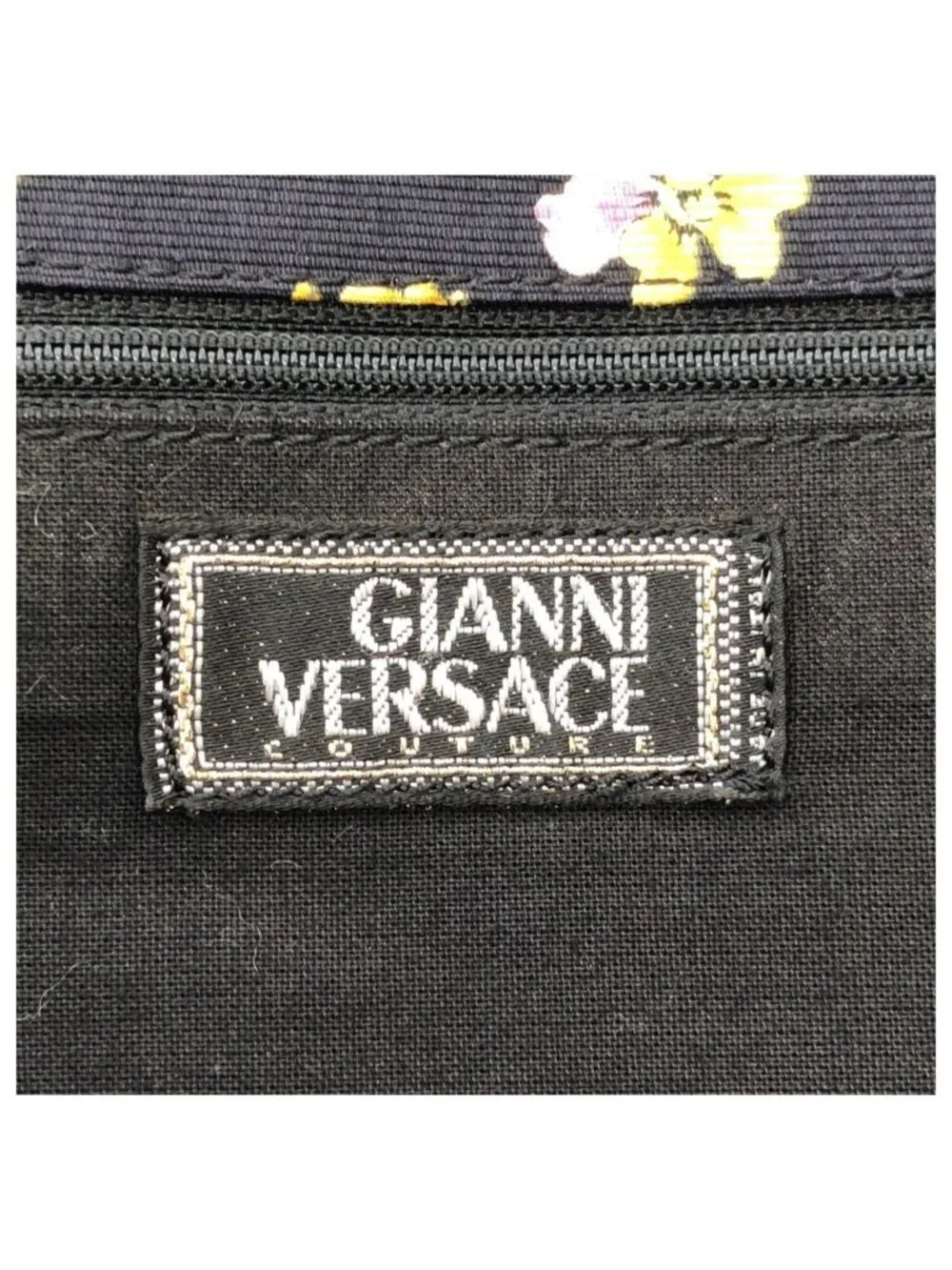 Versace Vintage Sunburst Medusa Multicolor Canvas Shoulder Bag